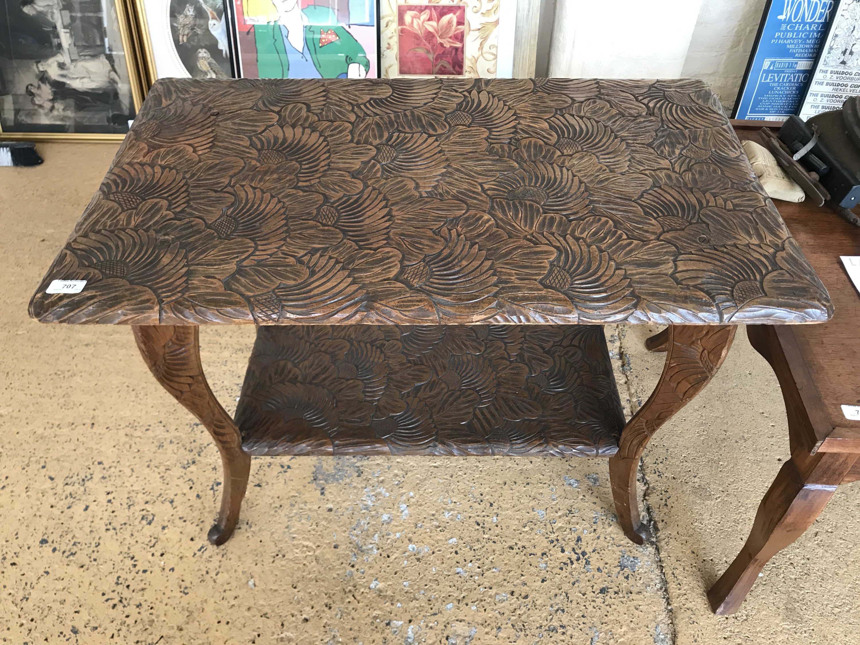 An early 20th Century Japonisme carved occasional table