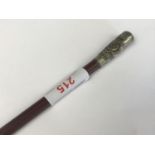A Victorian Lancashire Fusiliers swagger stick