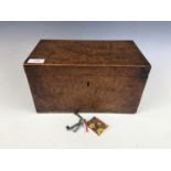 A 19th century burr walnut box