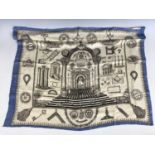 A vintage Masonic silk scarf