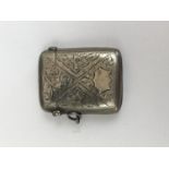 An early 20th century silver vesta case