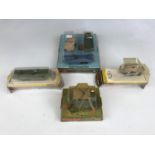 Vintage military Dinky Toys, including 677 Task Force Set, 681 D.U.K.W Amphibian, 680 Ferret