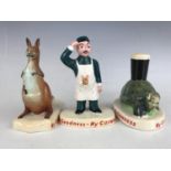 Three Carlton Ware Guinness figurines, comprising Kangaroo, Tortoise and Zoo Keeper (3)