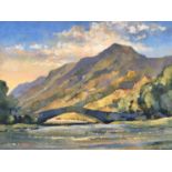 Geoff Masters (20th Century) Grange Bridge, Ashness Fell, Cumbria, acrylic on canvas, luminescent