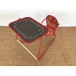 A 1950s child's Mobo metal "Chair Desk", with adjustable blackboard