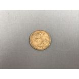 A 1906 gold half Sovereign