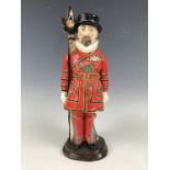 A Burgess & Leigh prototype figural decanter modelled as a Yeoman of the Guard, 31 cm [This lot is