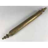A Victorian lacquered brass rolling pin, 50 cm