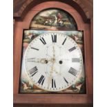 A late Georgian mahogany-cross-banded oak long case clock by James Scott of Kendal, having eight-day