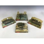 Vintage military Dinky Toys, including 662 Static 88mm Gun with crew, 617 Volkswagen KDF and 50mm