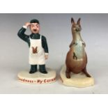 Two Carlton Ware Guinness figurines, comprising Kangaroo and Zoo Keeper (2)