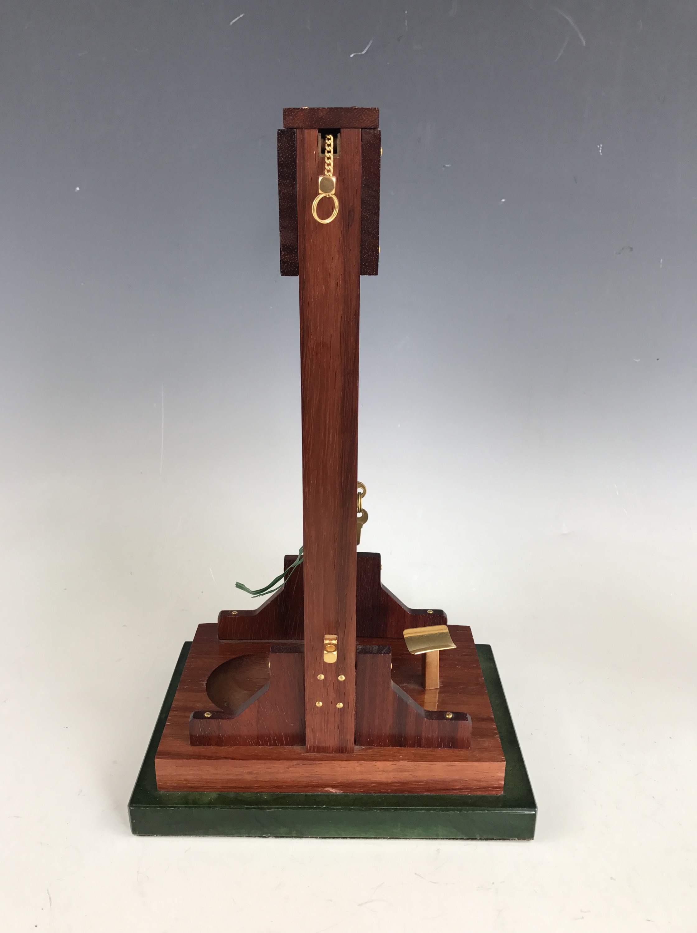 A table cigar cutter modelled as a guillotine, late 20th Century, 34 cm - Image 2 of 4