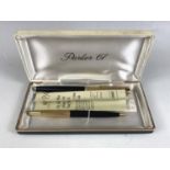 A cased Parker 61 fountain pen and propelling pencil set