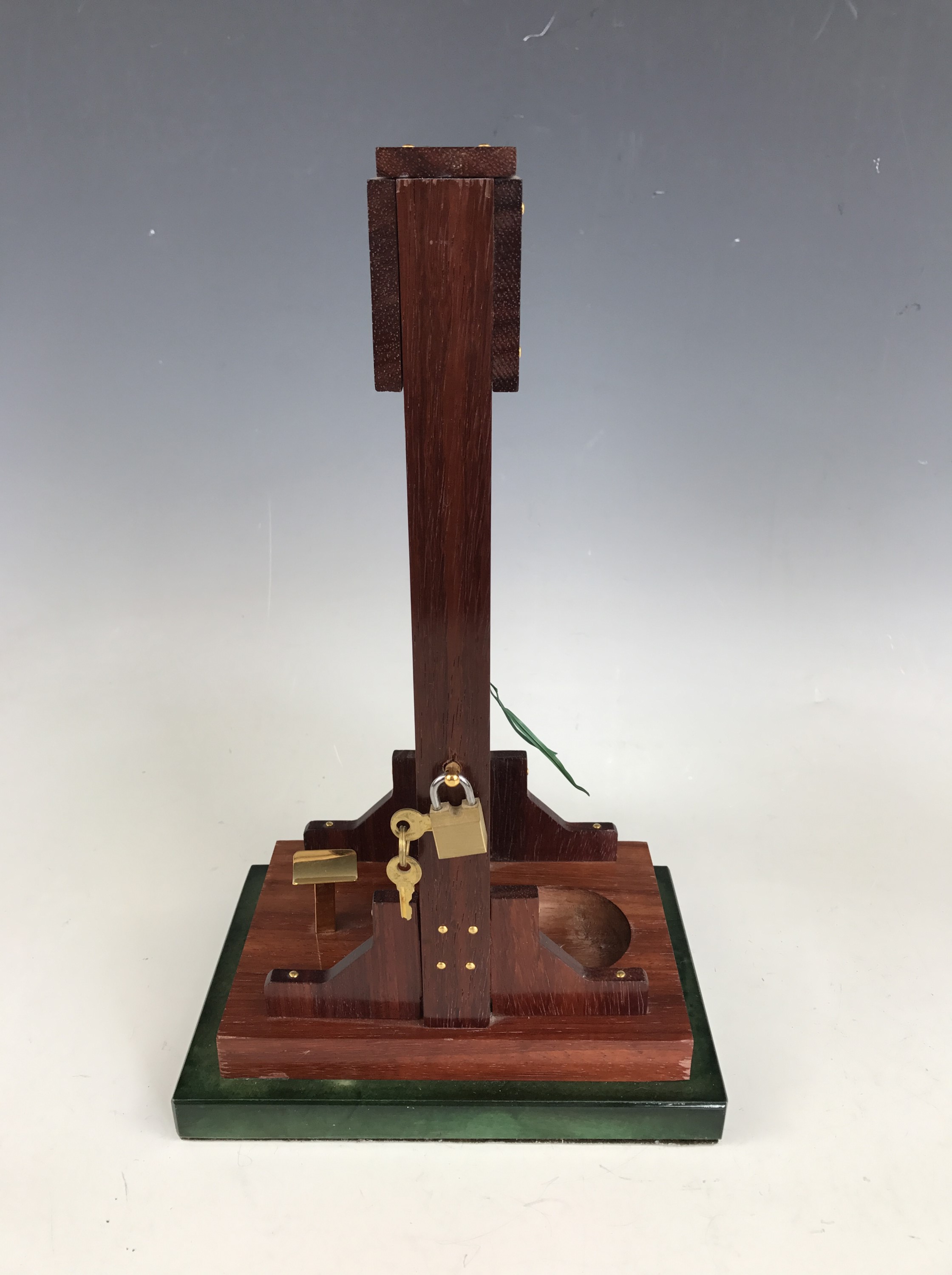 A table cigar cutter modelled as a guillotine, late 20th Century, 34 cm - Image 4 of 4