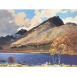 William Douglas Macleod (Scottish, 1892-1963) Colourist autumnal landscape painted from the shore of