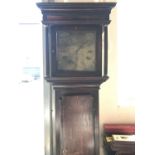 A George III oak long case clock by Sutton of Stafford, having 30-hour movement and square brass