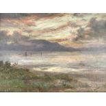 William Lakin Turner (1867-1936) Crifell from the Solway Shore [sic], impressionist sunset depicting