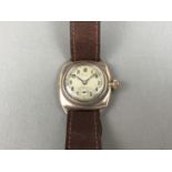 A 1920s 9ct gold Rolex oyster wrist watch, case back numbered 34074, Glasgow assay office import