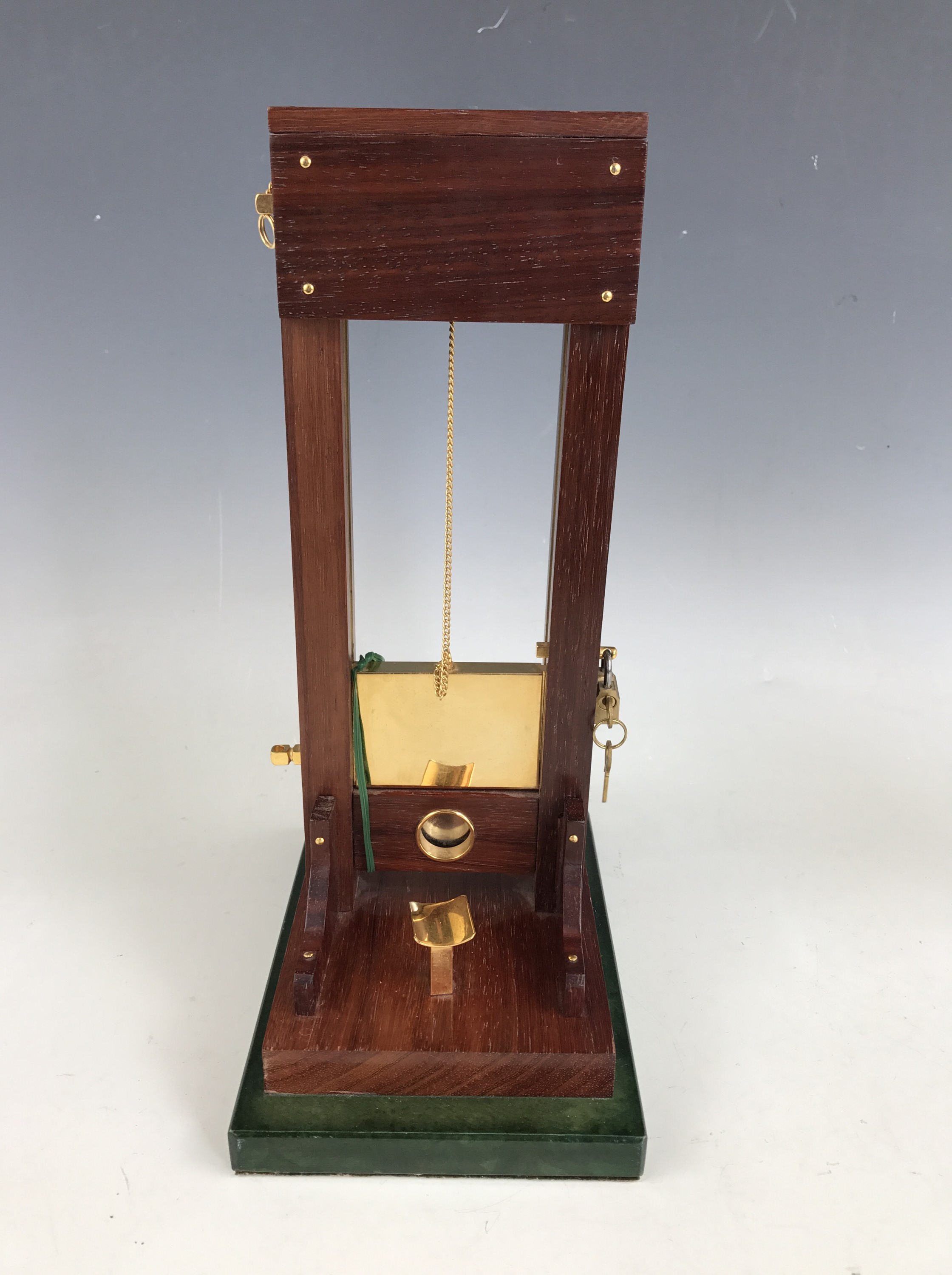 A table cigar cutter modelled as a guillotine, late 20th Century, 34 cm - Image 3 of 4