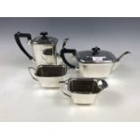 An Art Deco style electroplate four-piece tea and coffee service