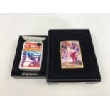 Two boxed and cased Zippo lighters, including No. 24870 Playboy Club 50th Anniversary and No. 214