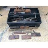 A late 19th / early 20th Century joiner's tool chest and tools