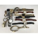 A collection of vintage wristwatches including a 1960s Swiss 21 jewel automatic wristwatch with date