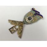 A 1950s enamelled silver-gilt masonic jewel to the Wandsworth Borough Council Lodge 2979