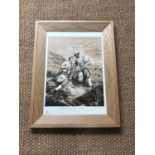 A Boer War print of The Absent Minded Beggar's Last Message Home