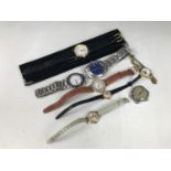 A quantity of vintage and modern wristwatches, including a 1950s gentleman's Accurist, a