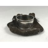 A silver napkin ring by Emile Viner of Sheffield