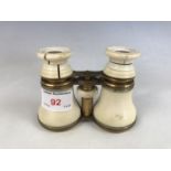 A pair of Victorian ivory opera glasses