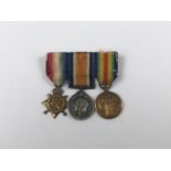 A Great War 1914 Star miniature medal trio