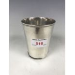 A silver beaker, WS, London, 1777, (a/f), 9 cm