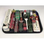 A quantity of Matchbox and Dinky Toys including an Esso tanker, a Simons Snorkel Fire Engine and