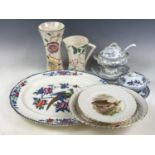 A Woods Mayfair meat ashet together with Maling wares and a Victorian soup tureen etc