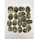 A quantity of vintage cigarette card silks