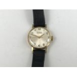 A lady's Synchron Cyma 14ct gold cased wristwatch, stamped 585