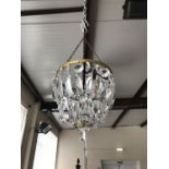 A mid 20th Century cut-glass chandelier