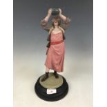 A continental spelter figural table lamp base