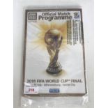 An unopened 2010 FIFA World Cup Final "Special Souvenir Edition" official match programme