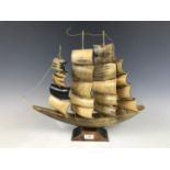 A horn model of a galleon