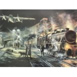 A special edition Night Crossing signed print by Robert Bailey, framed and mounted, 50 x 73 cm