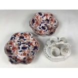 A pair of late 19th / early 20th Century Malunshead & Kirkham Tunstall Japanese pattern bowls and