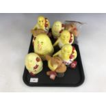 A collection of nine Post Office Telecommunications "Buzby" the cartoon bird money boxes / savings