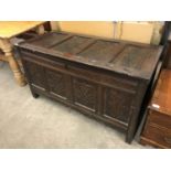 An 18th Century joined-oak bedding chest