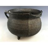 A large cast iron cauldron