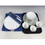 A quantity of Royal Doulton Carnation pattern tea and dinner ware