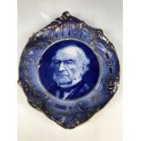 A Burgess & Leigh wall plaque transfer-printed with the portrait of British Prime Minister William