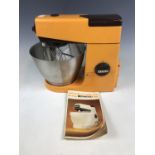 A late 1960s Kenwood Chef A701 range food mixer with "planetary action", together with K beater,